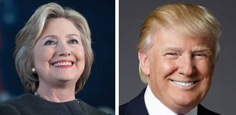 Hilary Clinton and Donald Trump