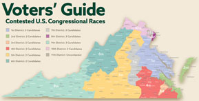 Congressional map of Virginia